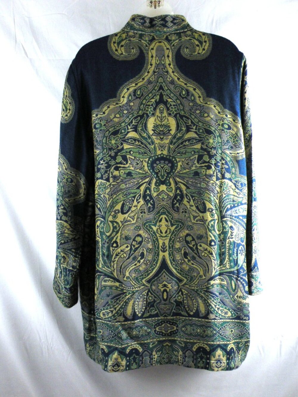 TRAVEL SMITH Long Jacket Cardigan Paisley Floral XL - Picture 4 of 7